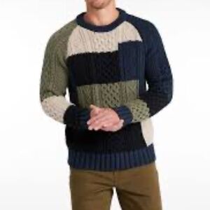NWT L.L Bean Men’s Signature Cotton Fisherman Sweater Color Block